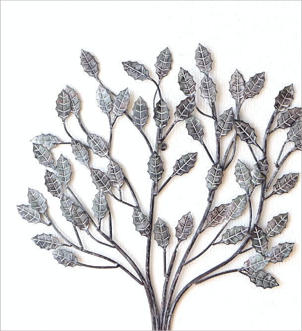 壁飾り アイアン アートパネル シャビー ナチュラル 葉っぱ 壁掛け