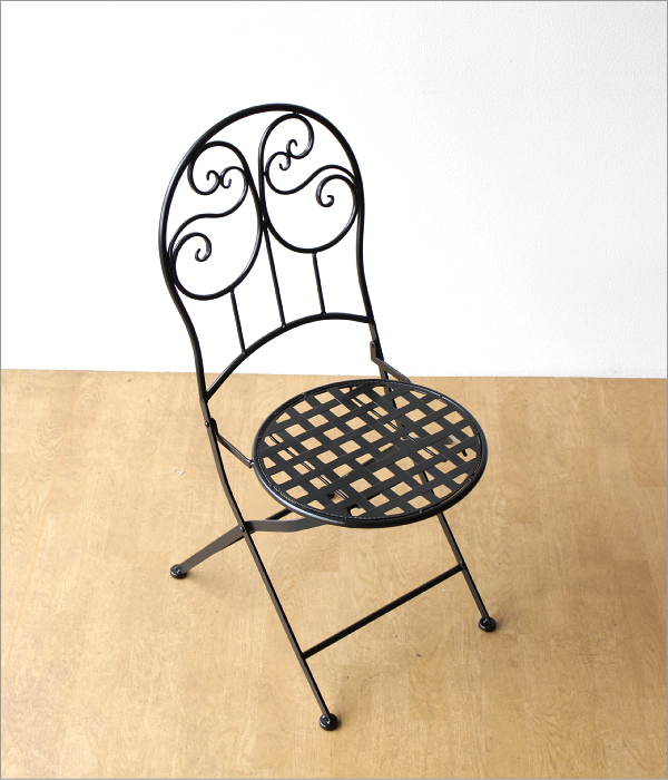 ガーデンチェア 折りたたみ おしゃれ アイアン ガーデン 椅子 アイアン