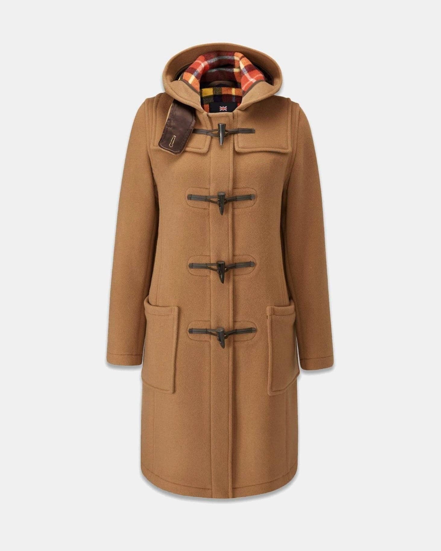 Women's Long Slim Fit Freda Duffle Coat Camel Buchanan - Gloverall