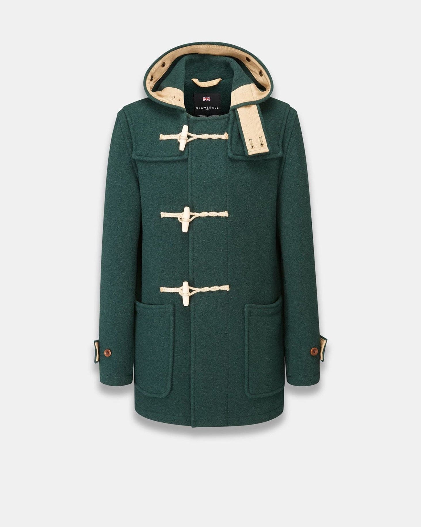 Men's Mid-Length Monty Duffle Coat Pine Green | Gloverall
