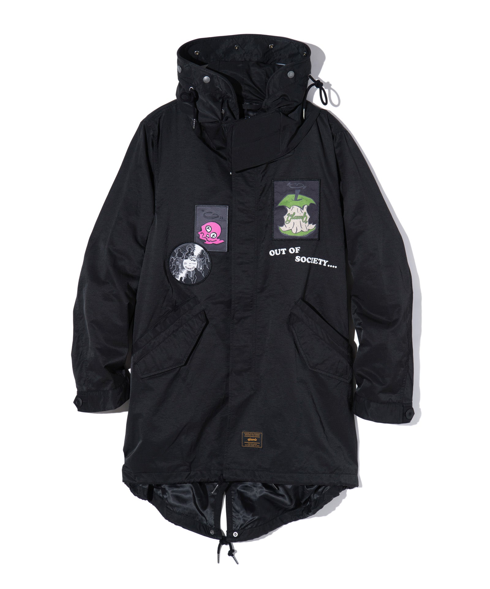 GB0424/JKT05: Emblem High Neck Mods Coat / Emblem High Neck Mods