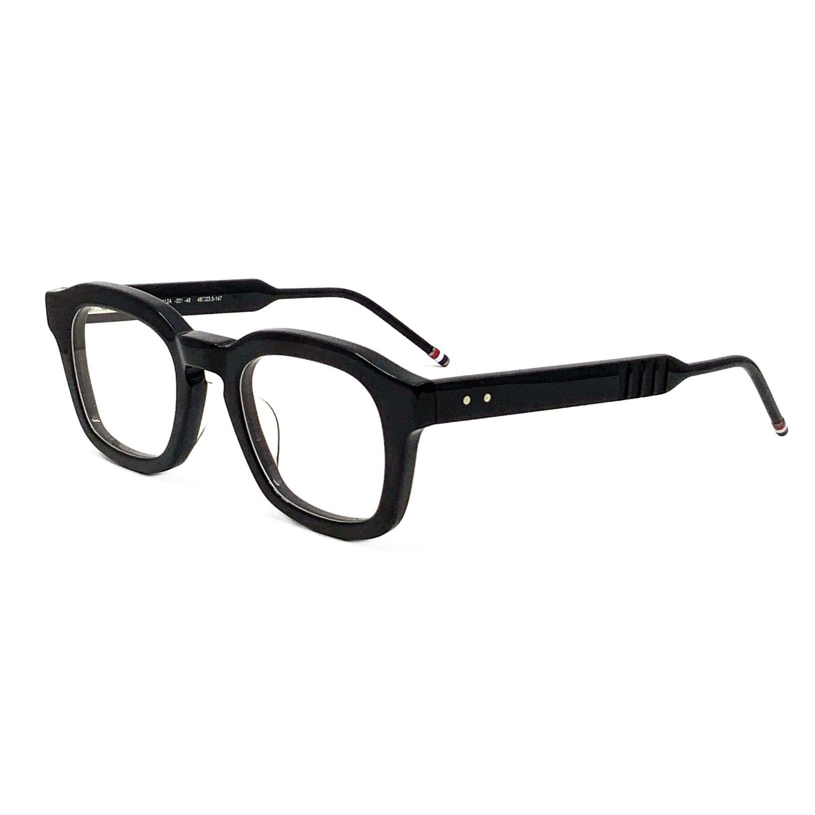 THOM BROWNE トムブラウン レクタンギュラー眼鏡 UEO0412A 001 48