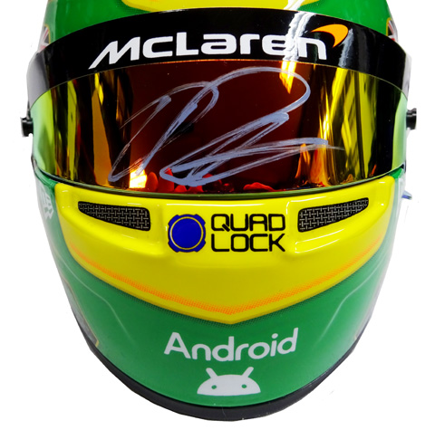 2025 O．ピアストリ マクラーレン 1/2 ヘルメット 直筆サイン入 日本