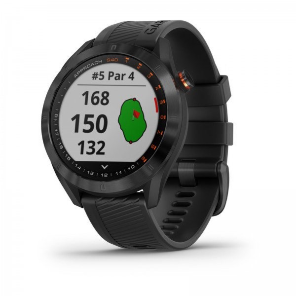 Garmin Approach S40 Black Stainless Steel with Black Band