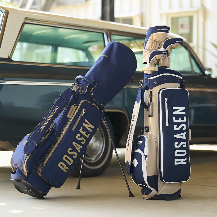Rossasen/ロサーセン ゴルフ キャディバッグ9型【ネイビー】新品！