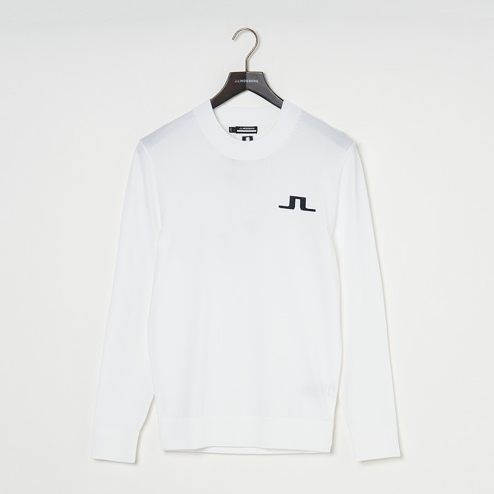 美品☆ J.リンドバーグ モックネック ジップアップ セーター J