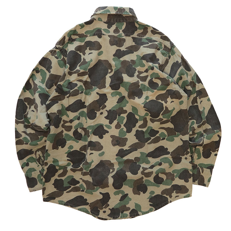80's FROSTPROOF COTTON PRINT DUCK HUNTER CAMOUFLAGE FLANNEL SHIRT