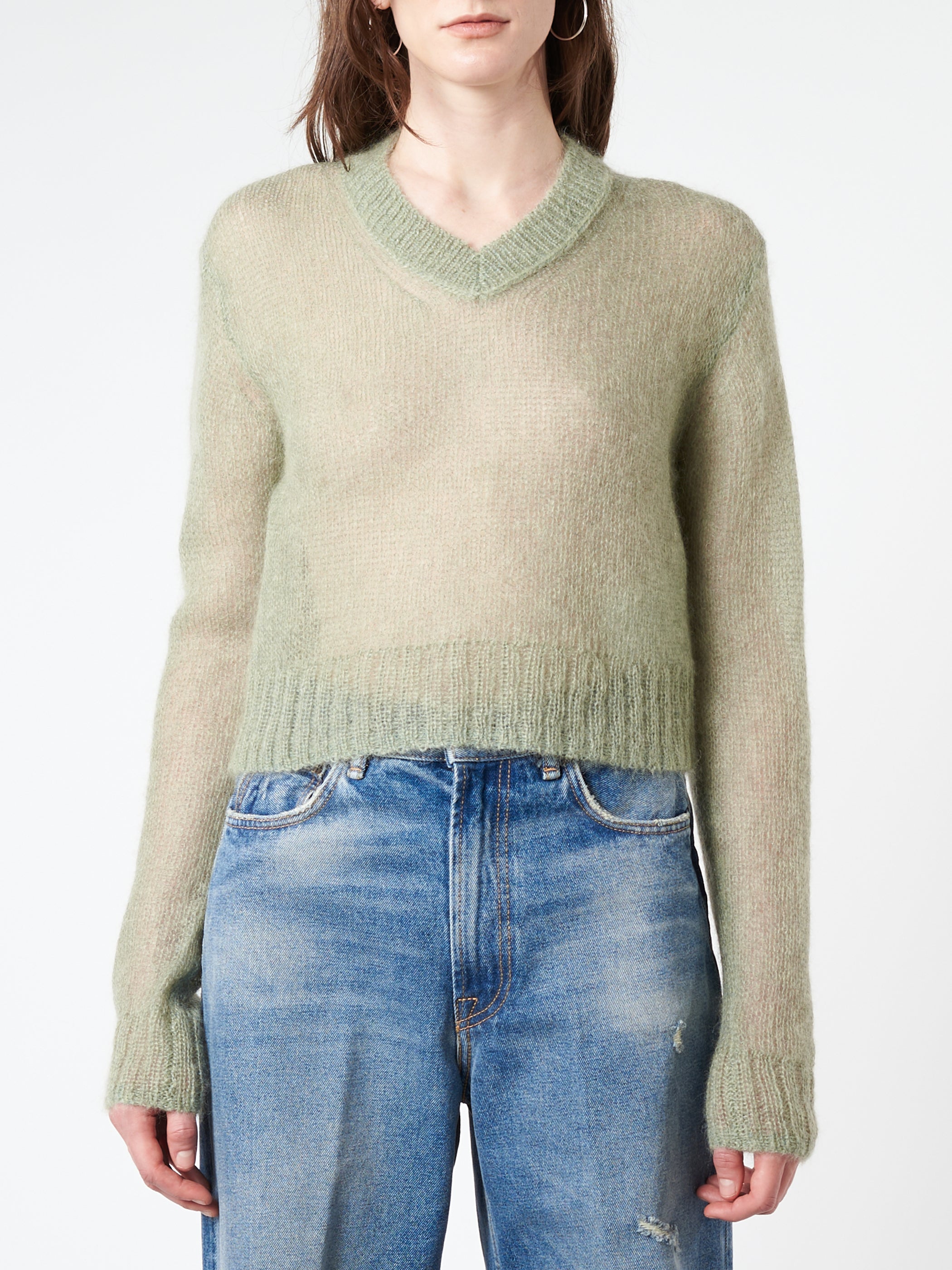 Acne Studios - Mohair Blend Jumper in Sage Green – gravitypope