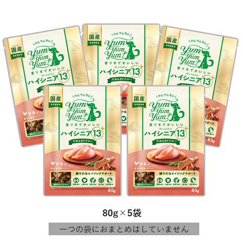 yum yum yum！ ハイシニア 13+ チキン やわらかドライタイプ YUMYYX50