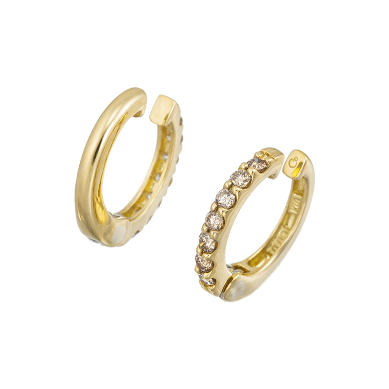 ロウジェ 片耳ピアス k18ygブラウンダイヤモンド0.33ct 【公式通販】