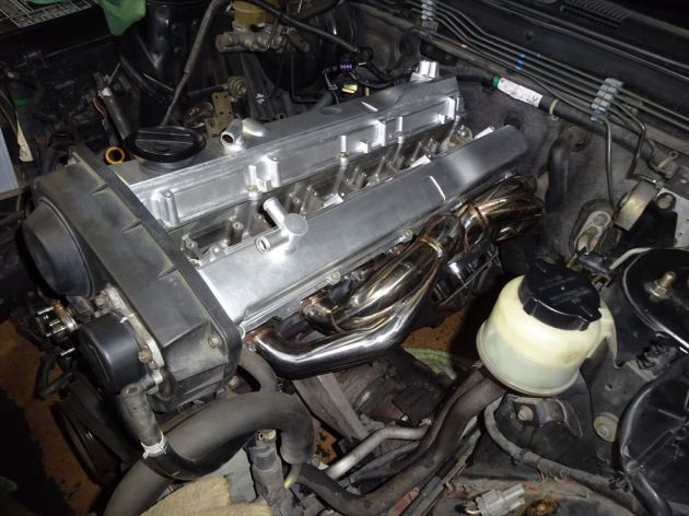 スカイライン ENR34 RB25DE タービン 取付です！｜車のチューニング