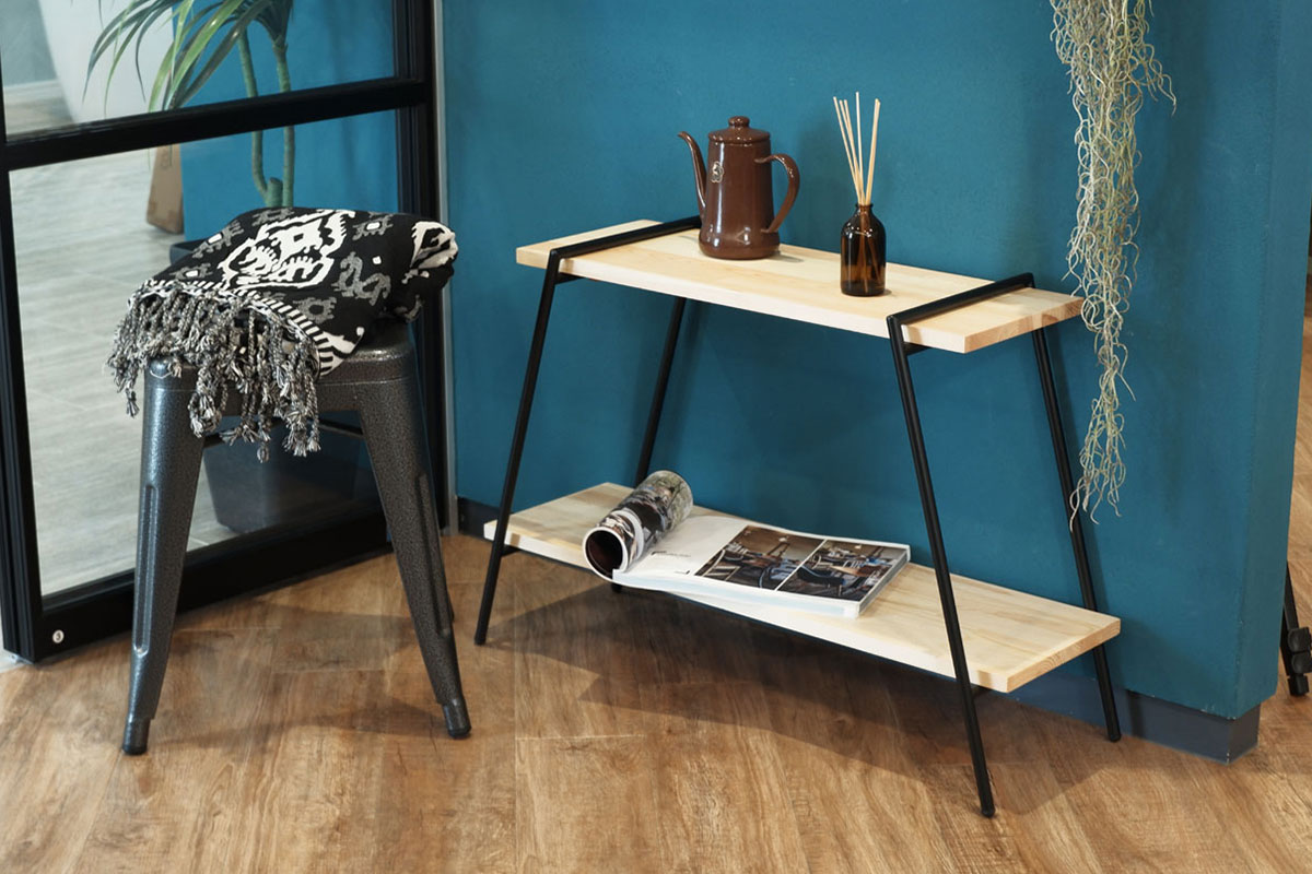 No.558 アイアンローテーブル オルテガテーブル ネイティブ柄 No.558