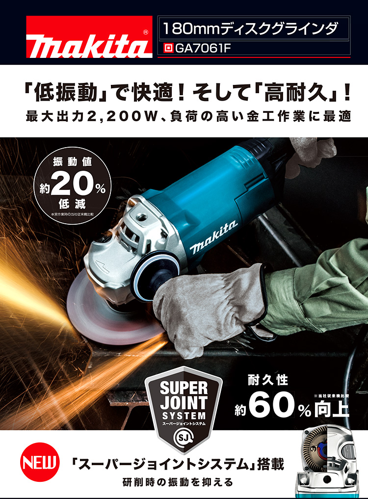 マキタ 180mmディスクグラインダ GA7061F / ディスクグラインダー