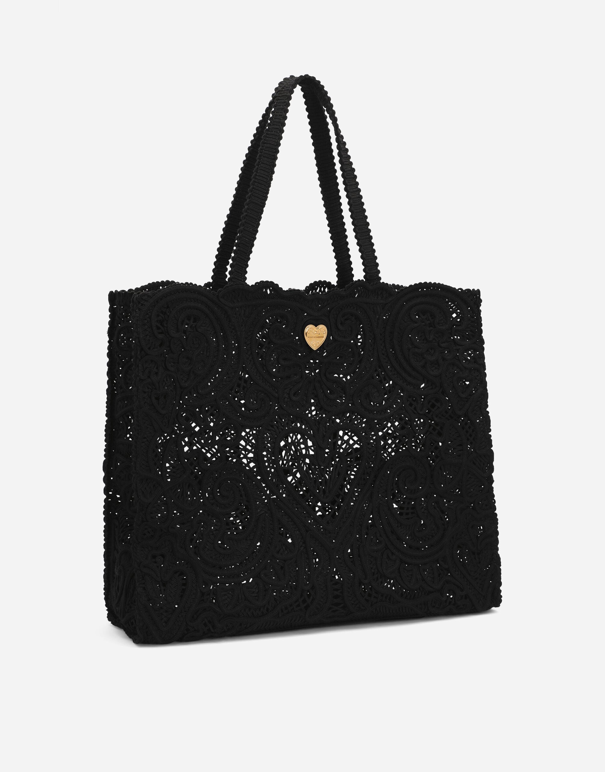 Large cordonetto lace bag in Black for Women | Dolce&Gabbana® US