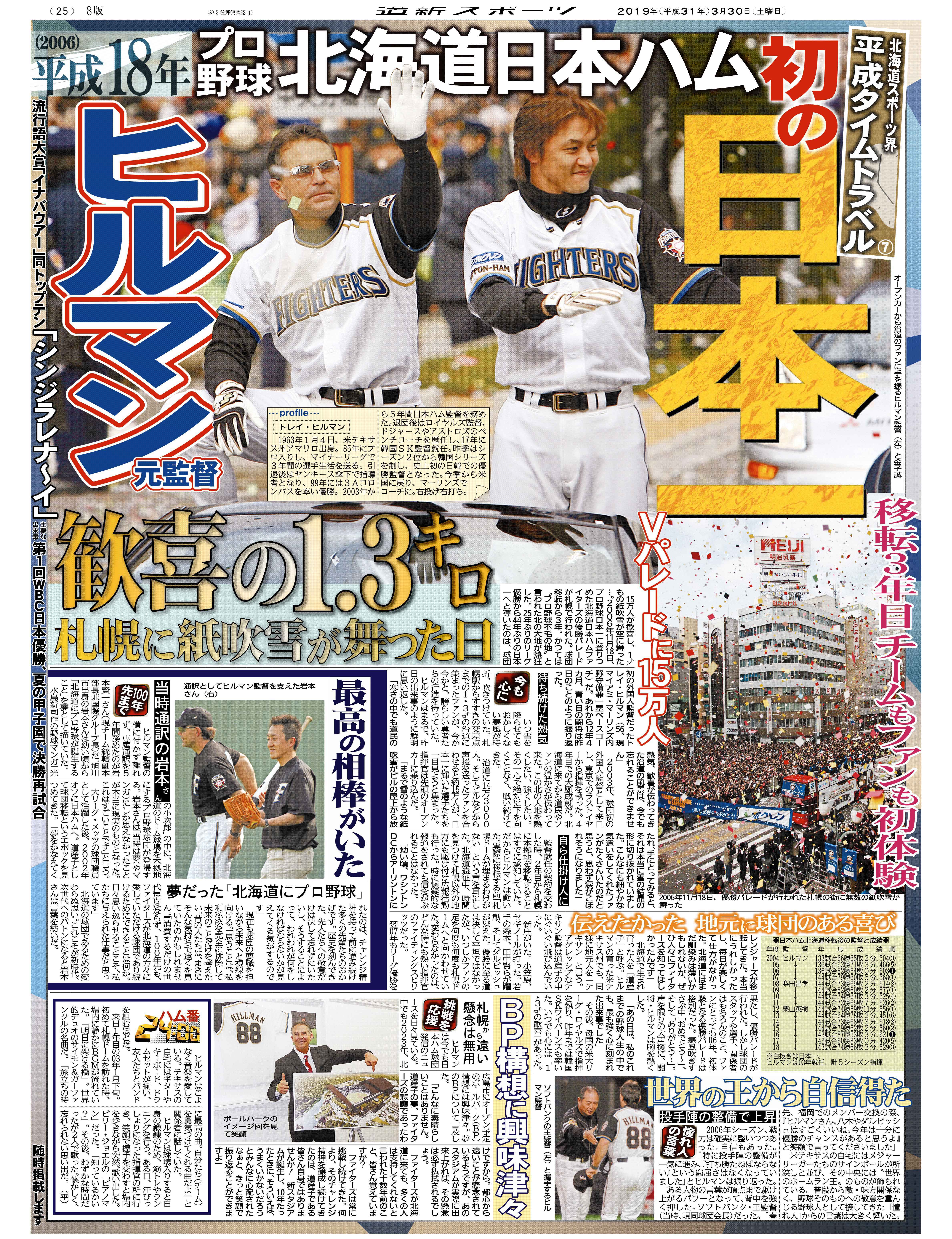 北海道日本ハムファイターズの監督ヒルマンが2006の日本シリーズゲーム