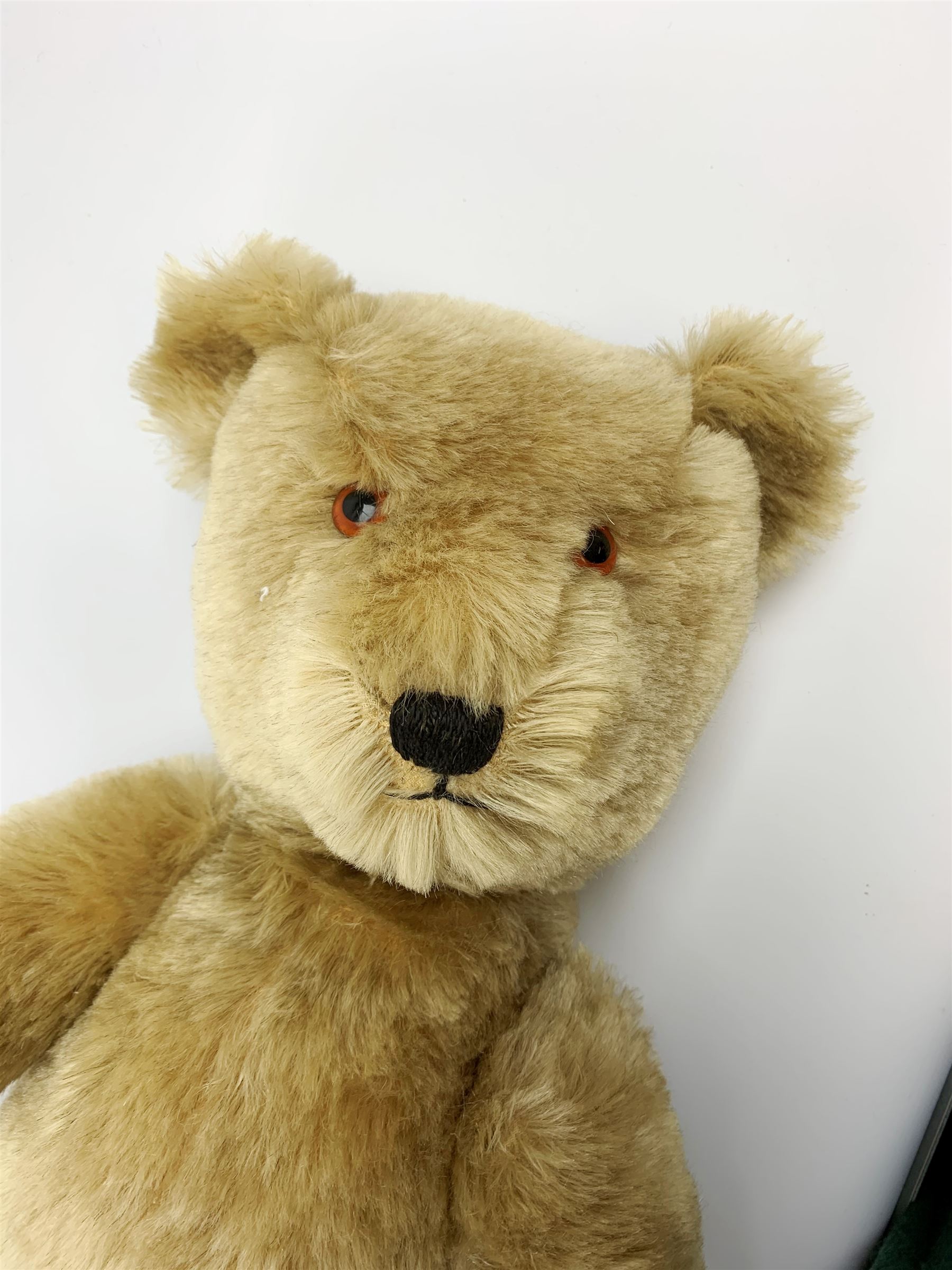 Chiltern Hugmee large teddy bear c1950s with kapok filled long