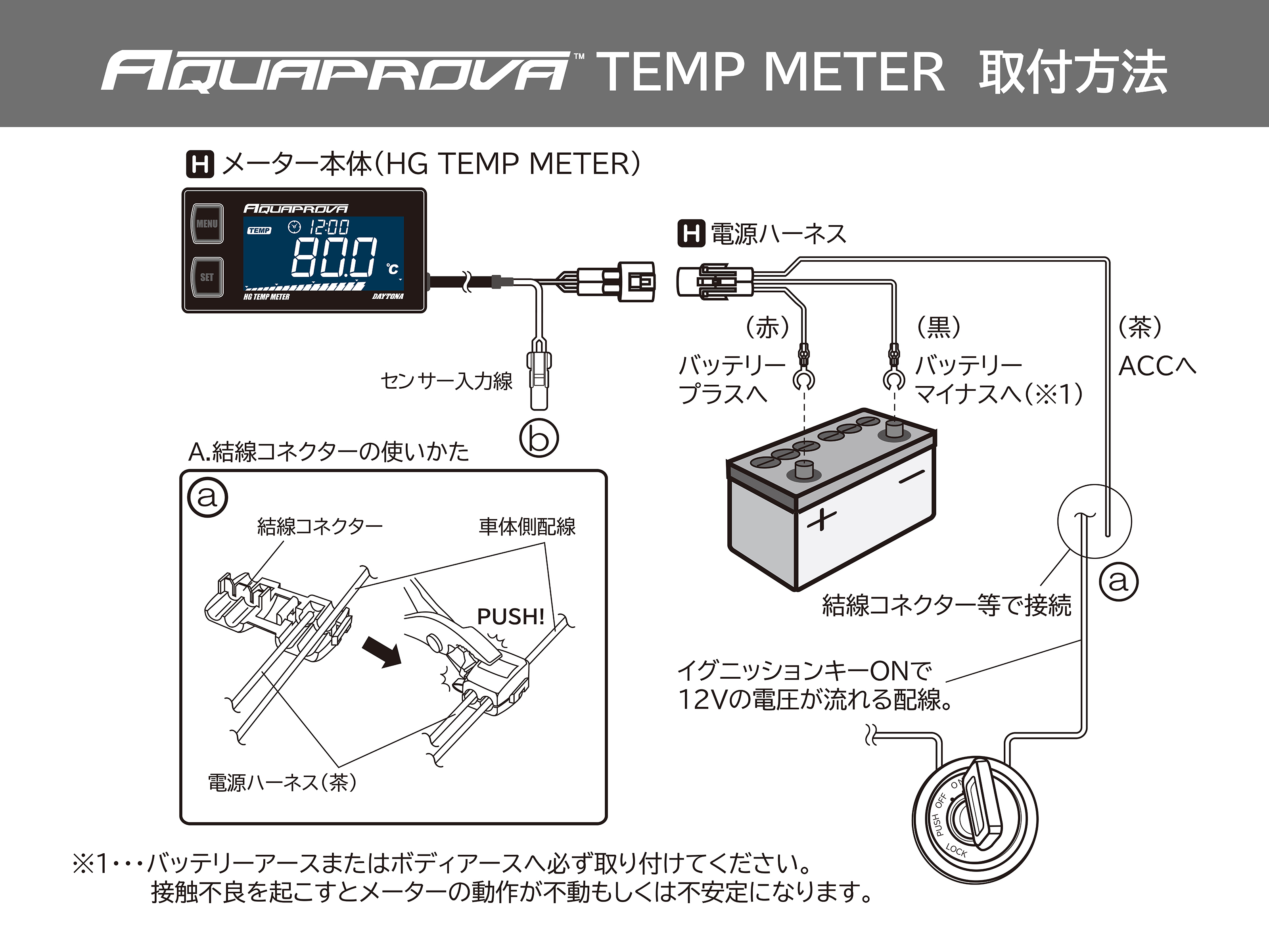 アクアプローバ デジタルテンプメーター HG TEMP METER｜株式会社デイトナ