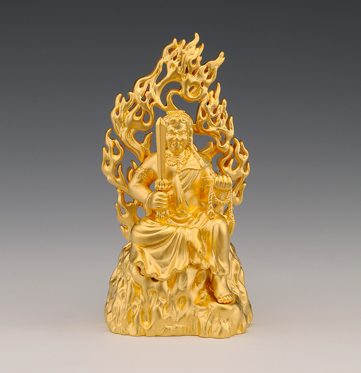 光則作 純金製守護本尊像 不動明王（ふどうみょうおう）仏像- 三宝堂