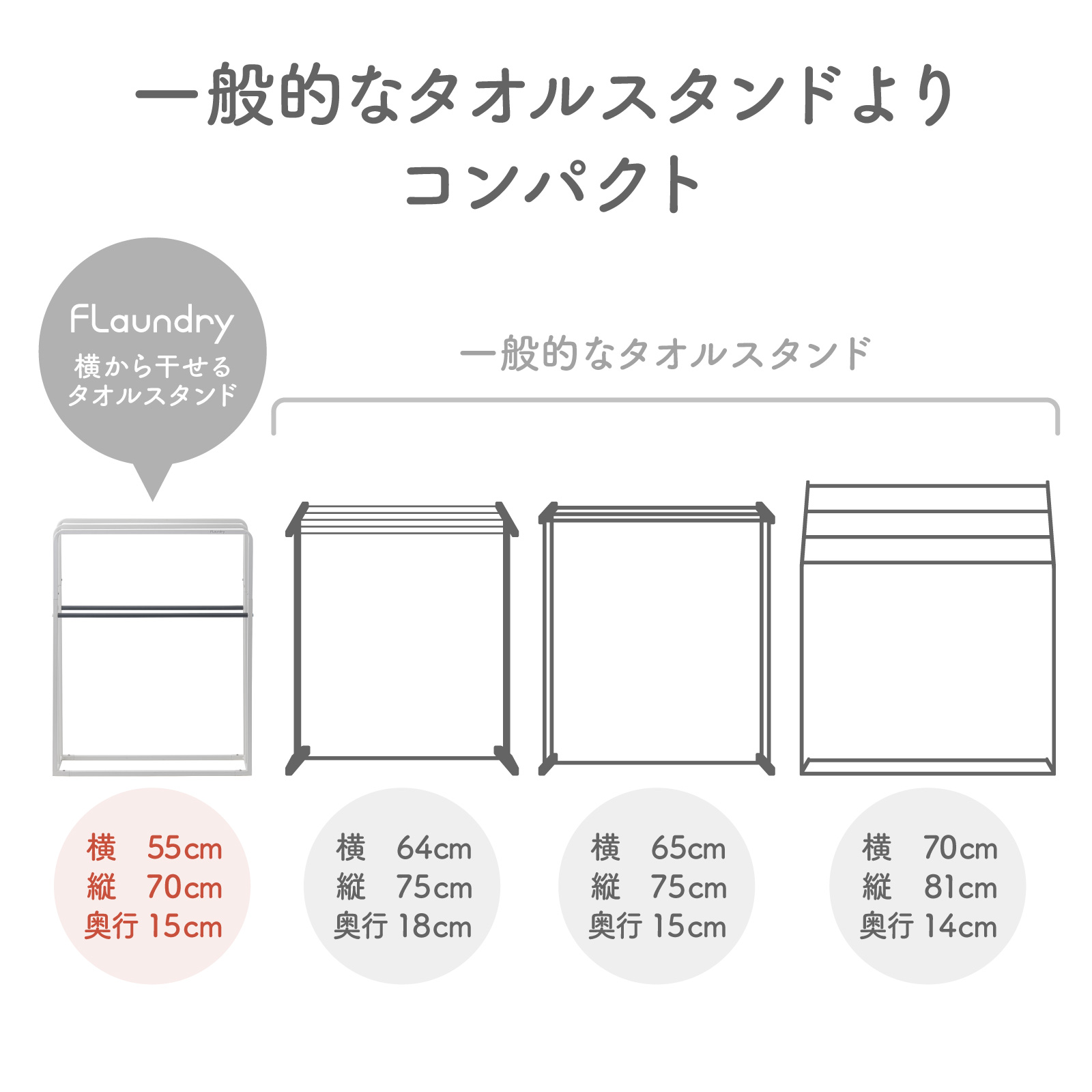 ミニバスタオル愛用者必見！北欧風デザインのコンパクトタオルスタンド