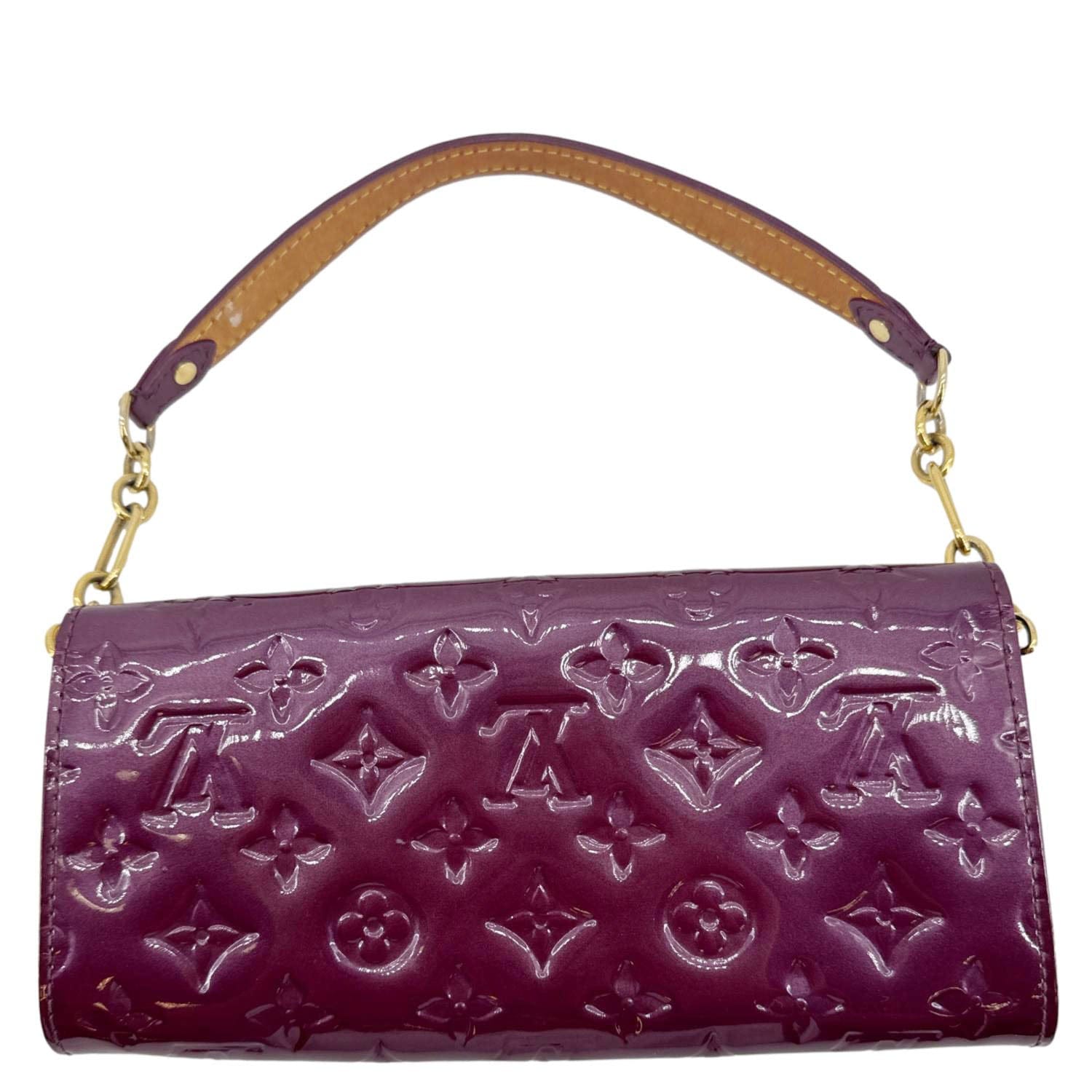 LOUIS VUITTON Sunset Boulevard Monogram Vernis Shoulder Bag Dark Purpl