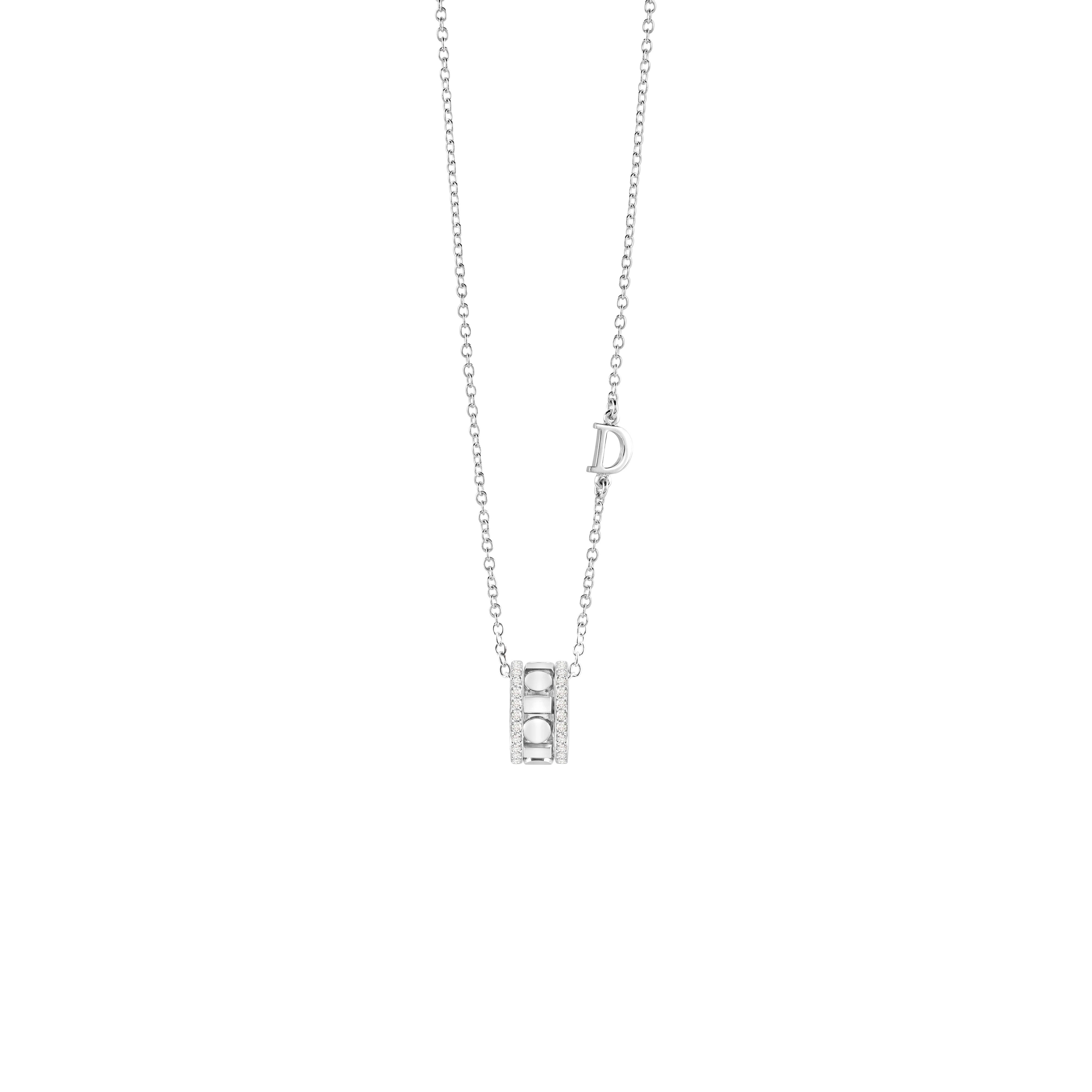 ホワイトゴールド、ダイヤモンド、ネックレス、5,7 mm. - Damiani