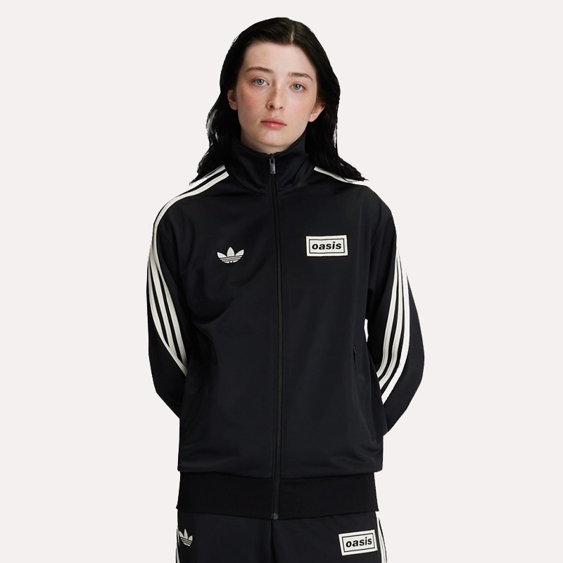 Adidas x Oasis Black Track Jacket | Black Track Top Jacket