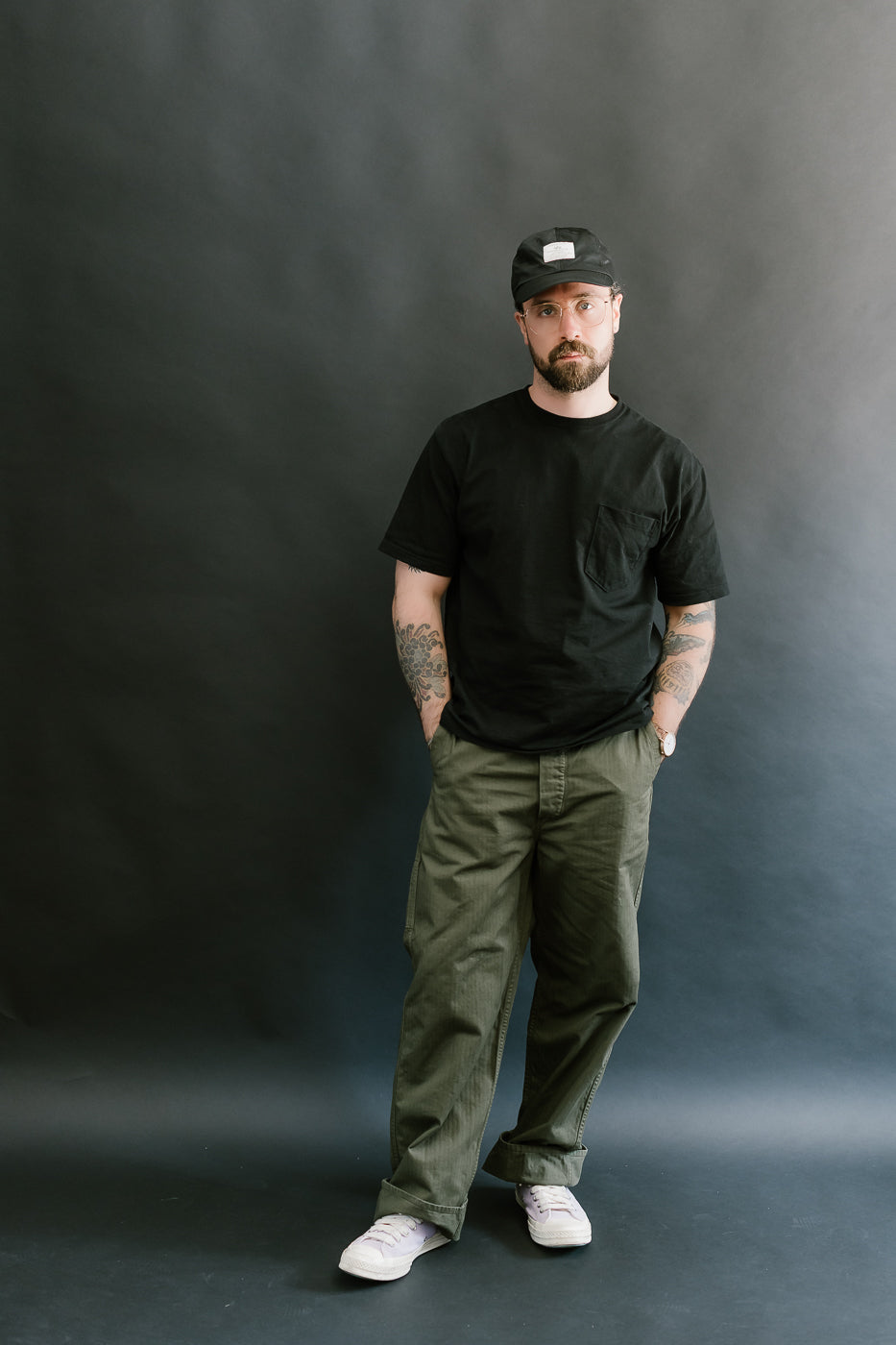 03-5011-76 - Wide French Work Pant - Army Green | Dant