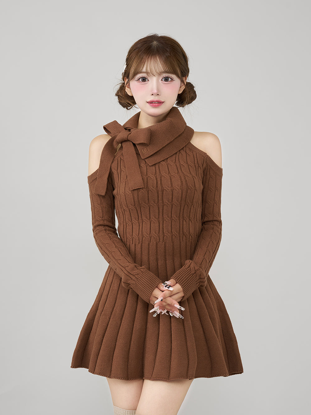 デザインネックニットミニワンピース – Darich (ダーリッチ)