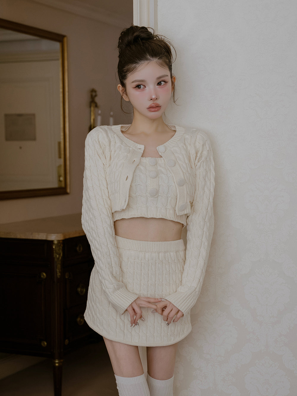 ロゴケーブルニットミニワンピース – Darich (ダーリッチ)