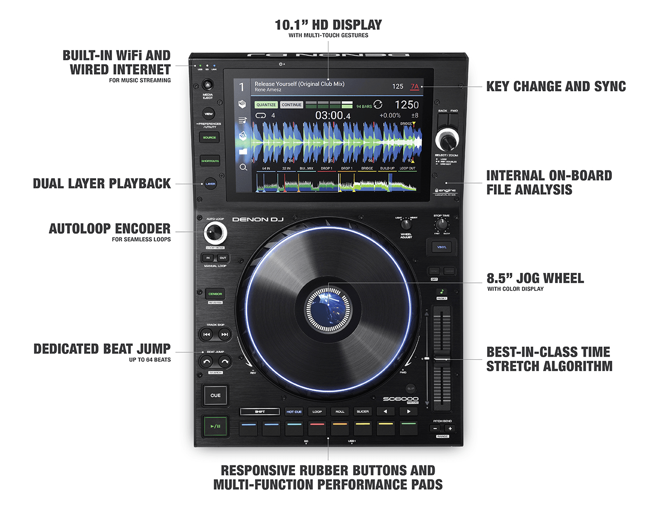 Professional DJ Media Player with 10.1