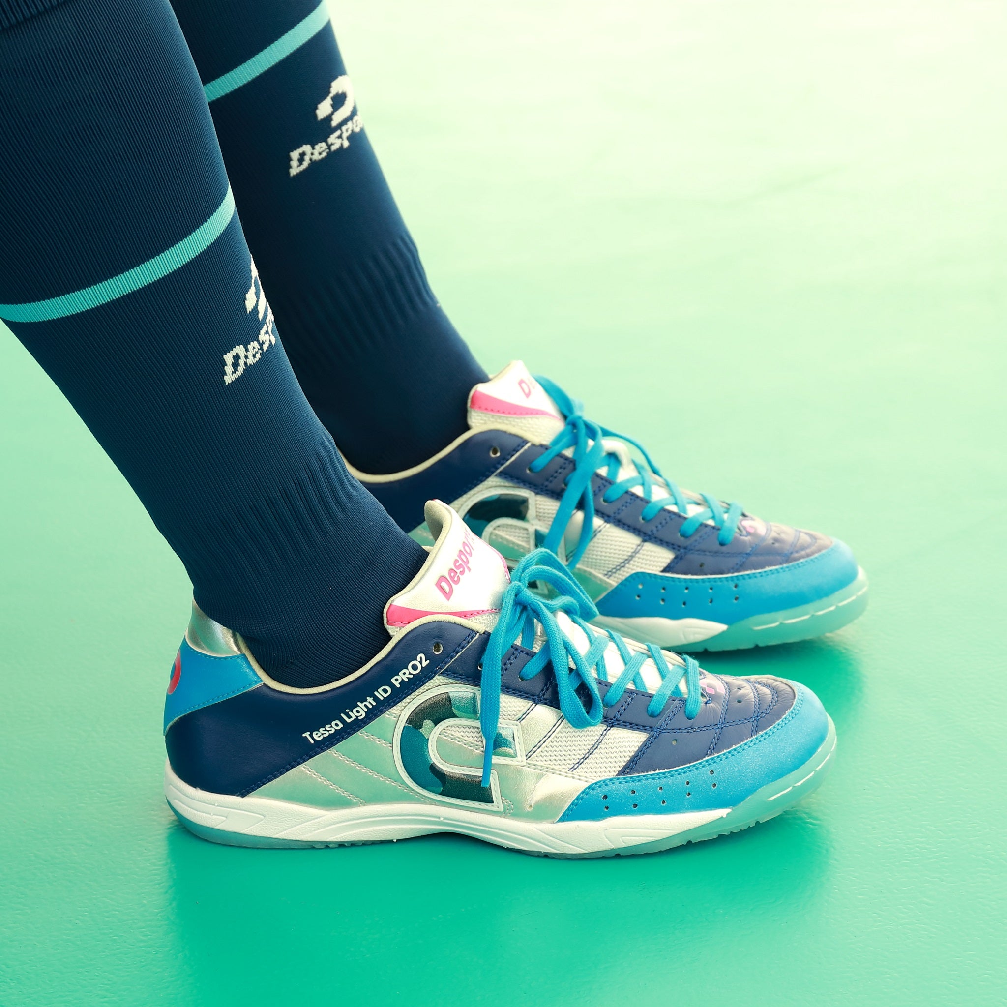 フットサル シューズ、Tessa Light ID PRO2 LTD、ブルー/ブルー