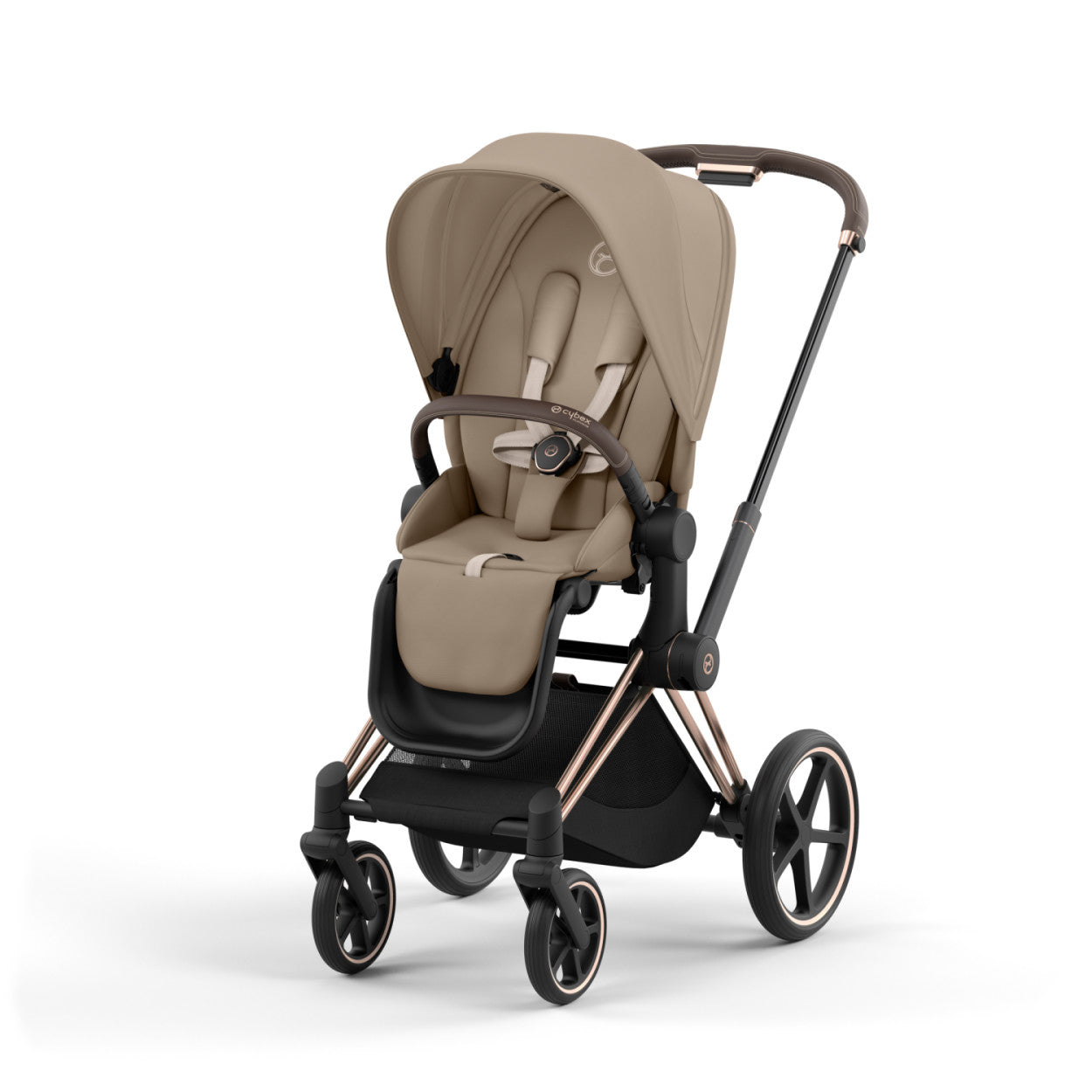 Cybex Priam 4 Stroller w/ Rose Gold Frame - Cozy Beige