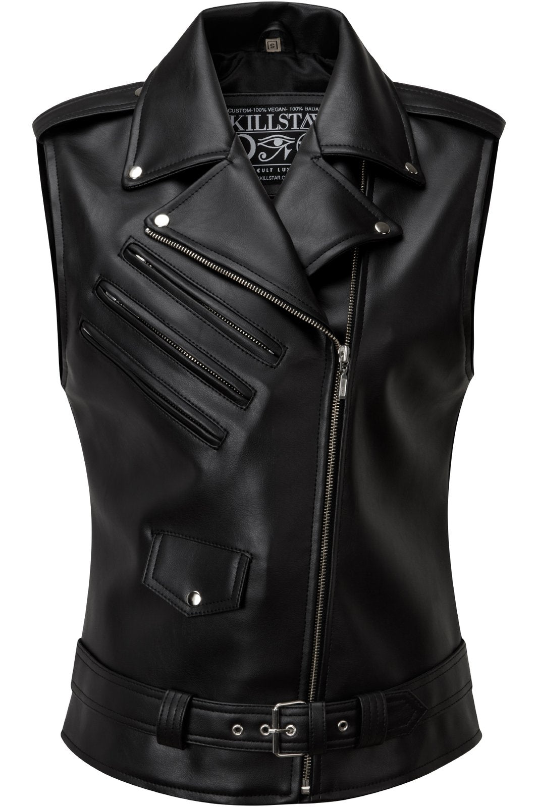 Mens Black Vegan Leather Vest – DeadRockers