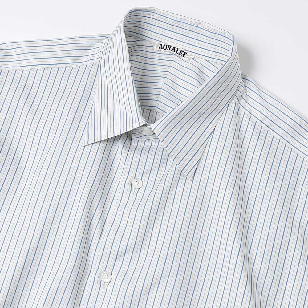 AURALEE(オーラリー) COTTON SILK STRIPE SHIRT (A25AS01CS) | AURALEE