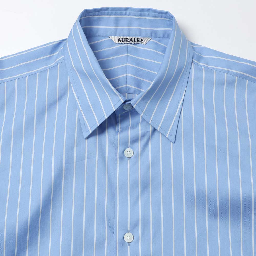AURALEE(オーラリー) COTTON SILK STRIPE SHIRT (A26SS01CS) | AURALEE