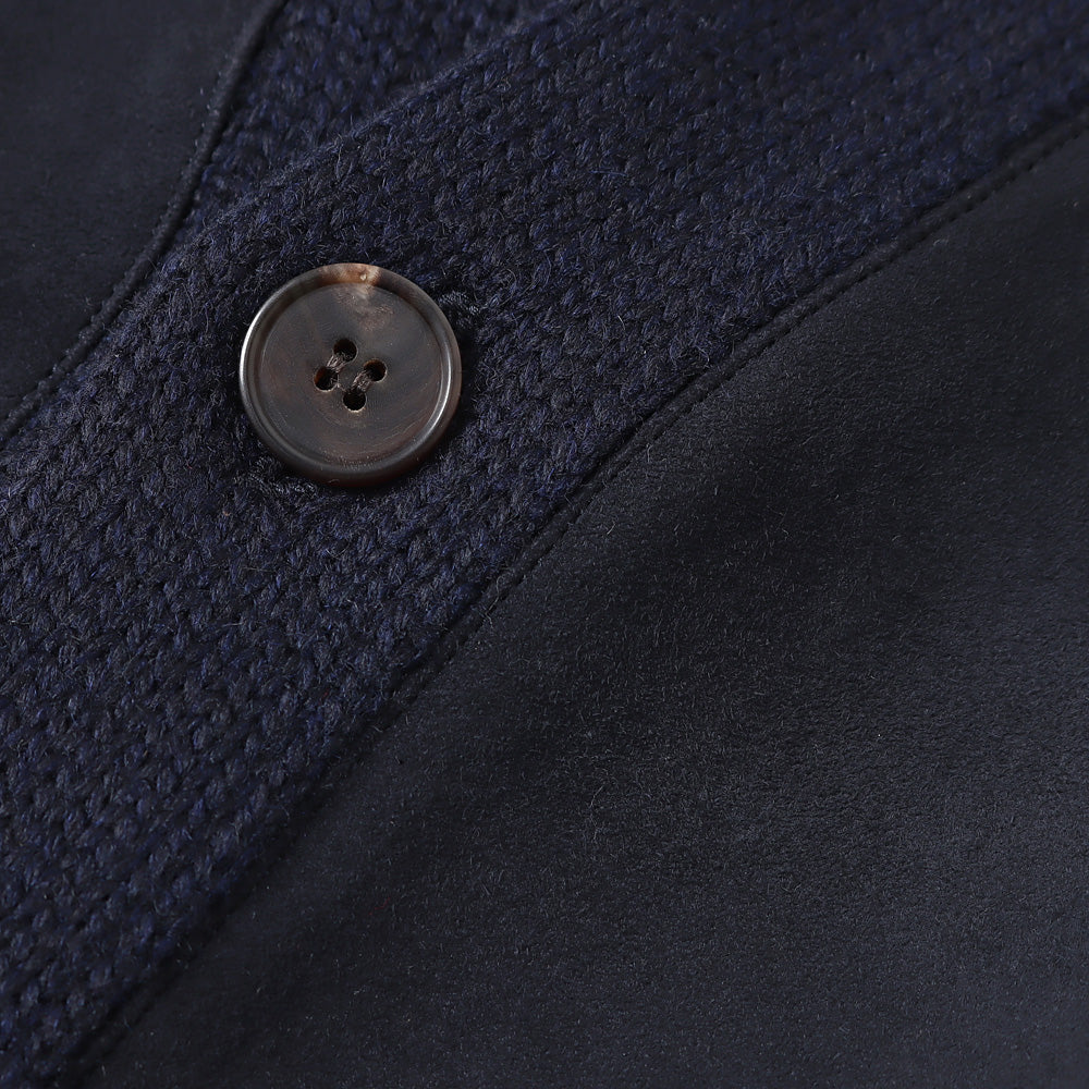 A.PRESSE (ア プレッセ) Cashmere Suede Combination Cardigan 23AAP