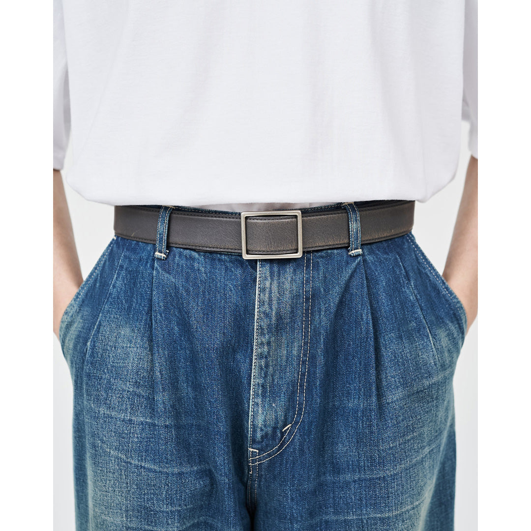 Graphpaper) Holeless Leather Classic Belt (GU261-90559B