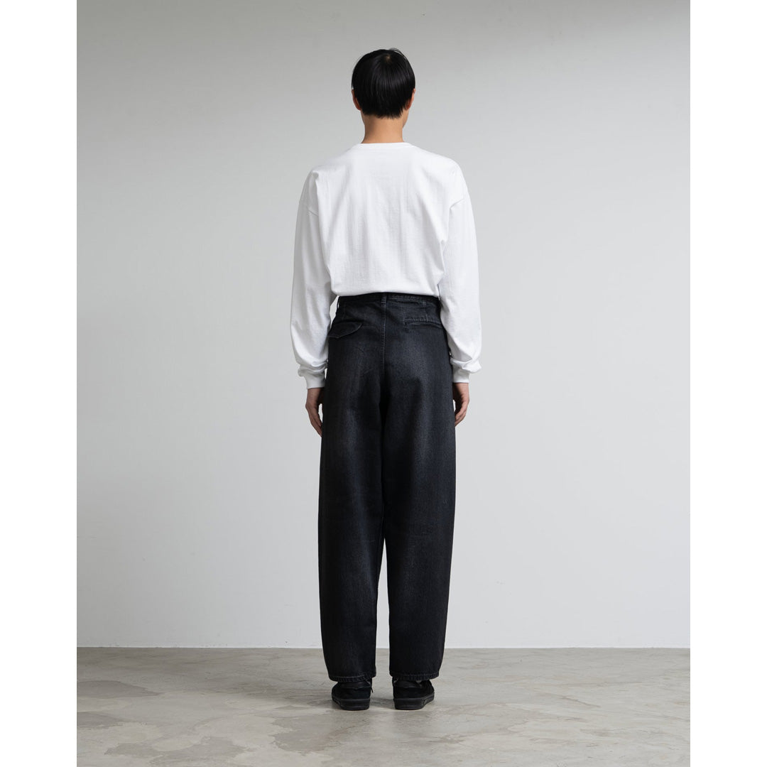 Graphpaper) Selvage Denim Two Tuck Tapered Pants(DARK FADE) (GU261