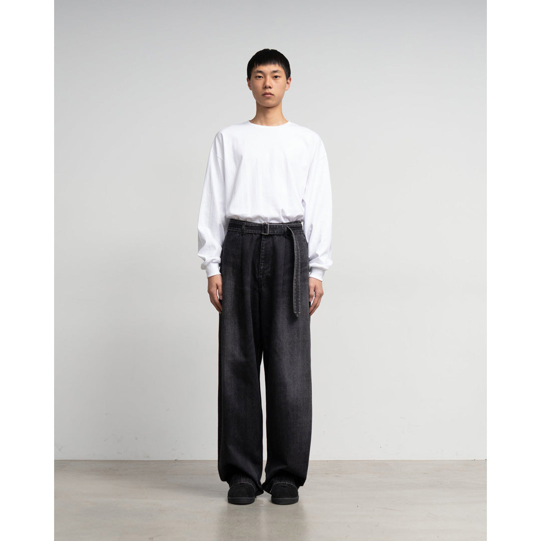 Graphpaper) Selvage Denim Belted Pants(DARK FADE) (GU251-40192DB
