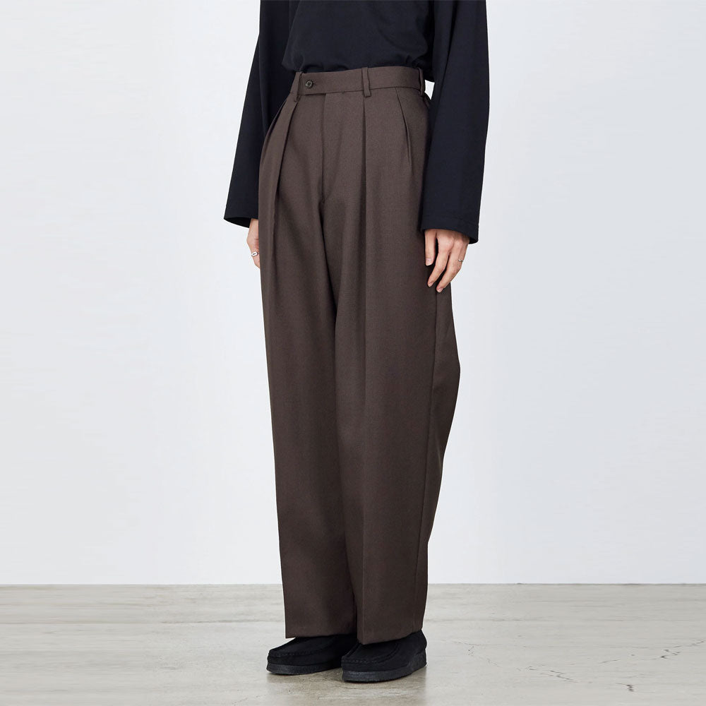 DOUBLE PLEATED TROUSER 【A23A-01PT01C】 DOUBLE PLEATED TROUSER