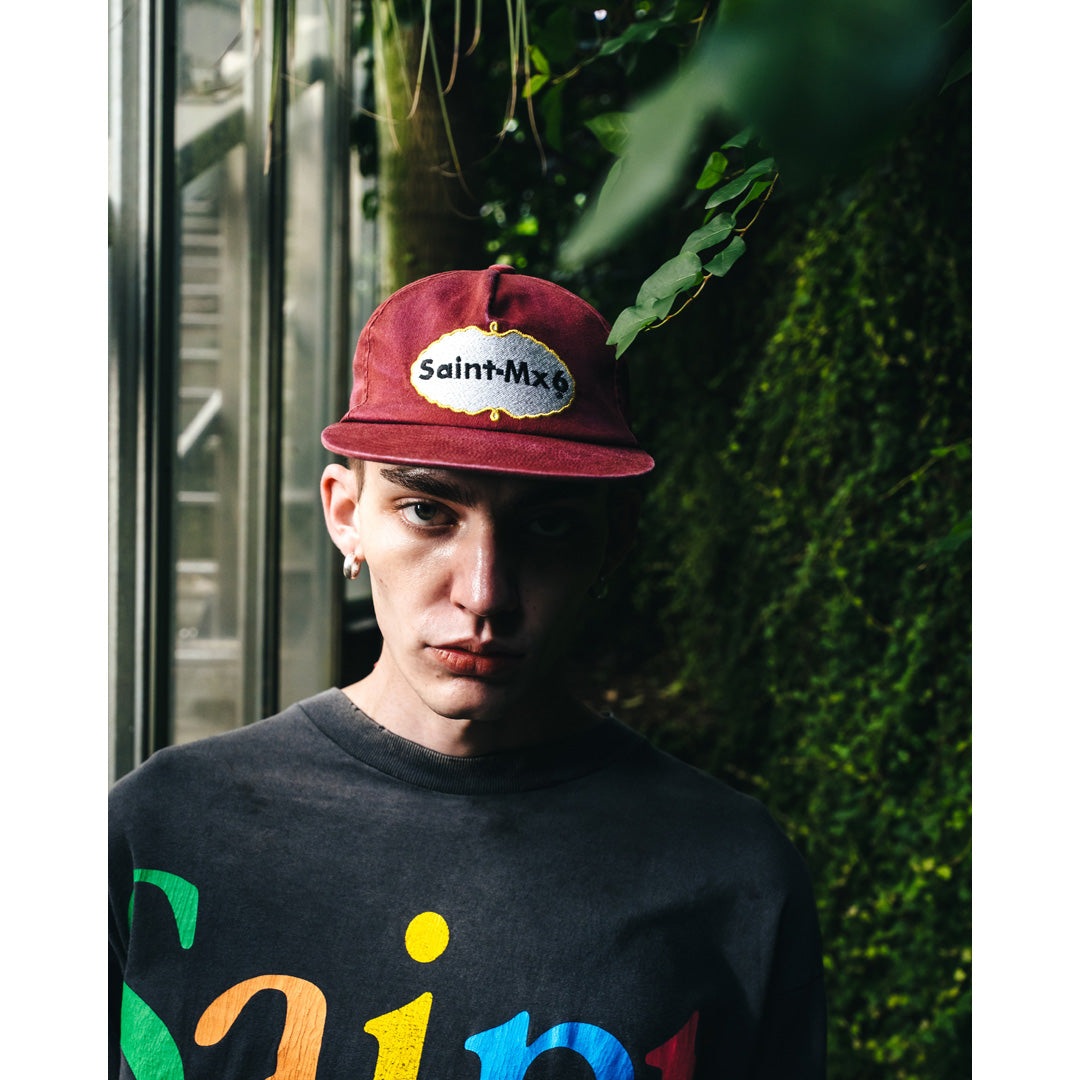 Saint Mxxxxxx (セントマイケル) 55 PANEL CAP EAT ME BURGUNDY SM-HR8