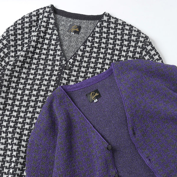 V Neck Cardigan - Houndstooth (MR322) | NEEDLES / トップス