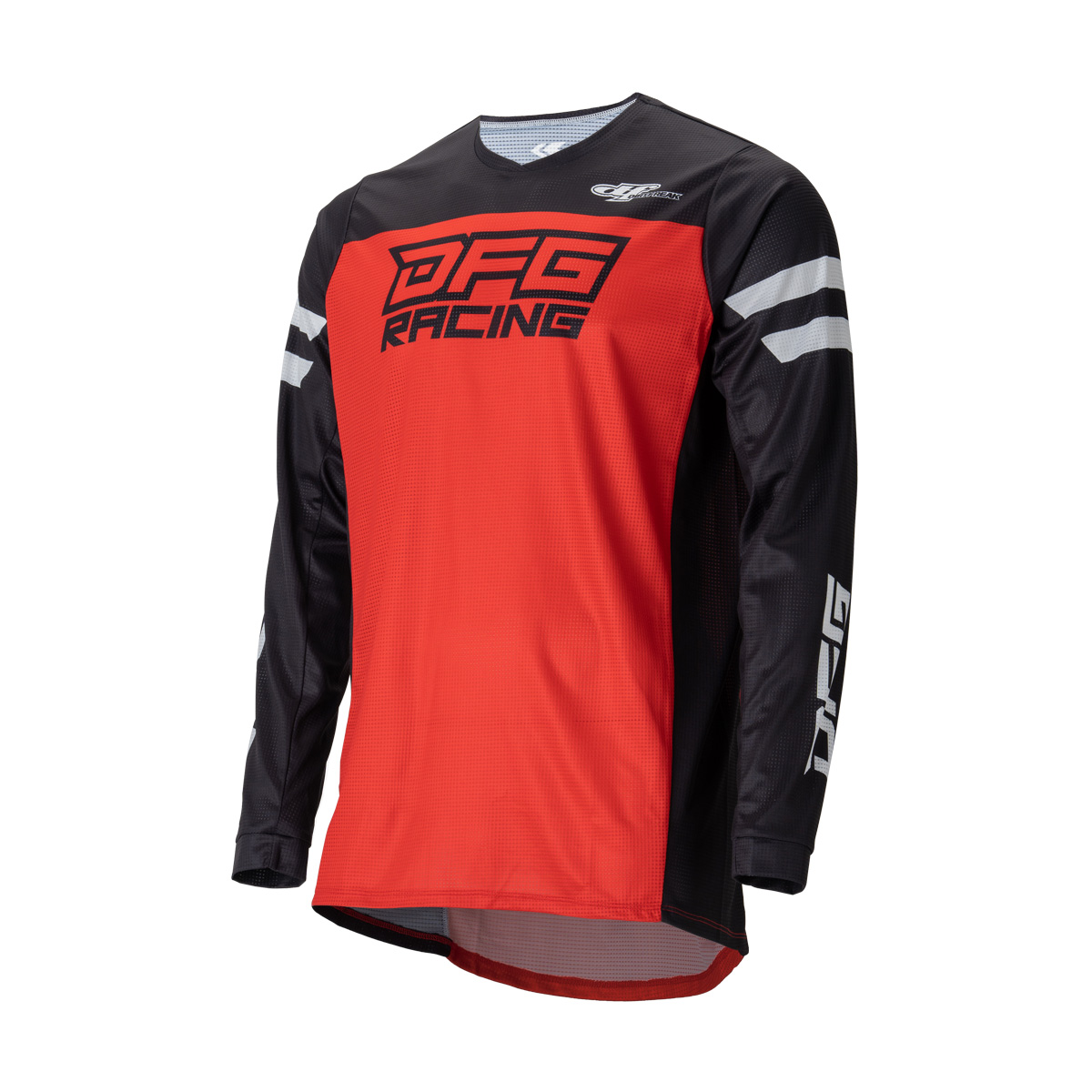 DFG ソリッド ジャージ ブラック/レッド| Dirtbikeplus (ダートバイク
