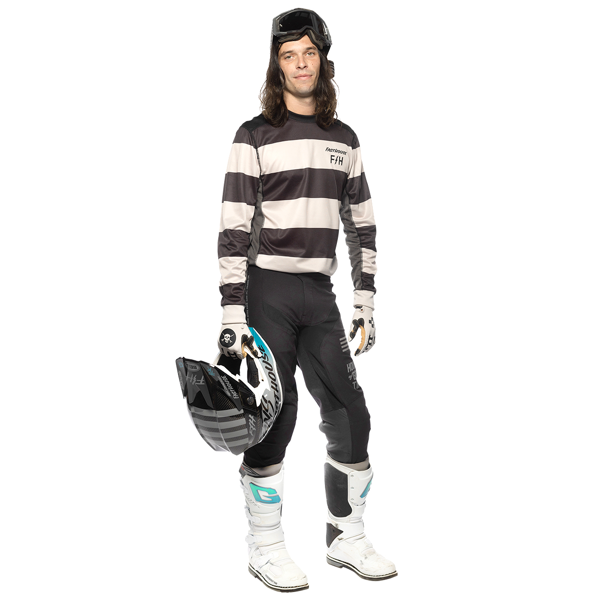 FASTHOUSE サングアロジャージ ロッコ ブラック/ホワイト サンド