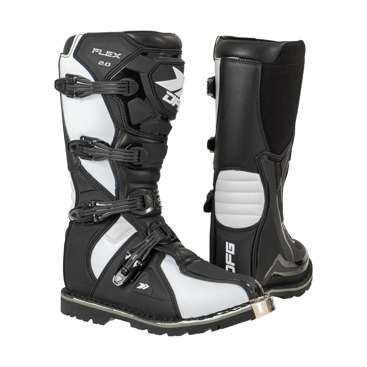 フレックスブーツ2.0 オフロード ブラック/ホワイト｜ダートフリーク