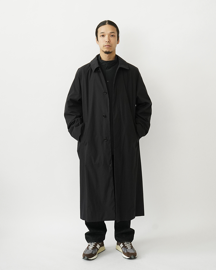 SOUTIEN COLLAR COAT - LONG / BLACK | YAECA (MEN)(ヤエカ) | OUTER