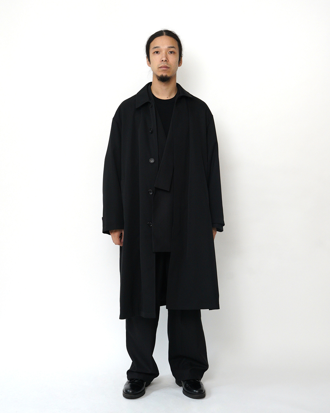 Scale Off Wool Balmacaan Coat / BLACK | Graphpaper (MEN)(グラフ