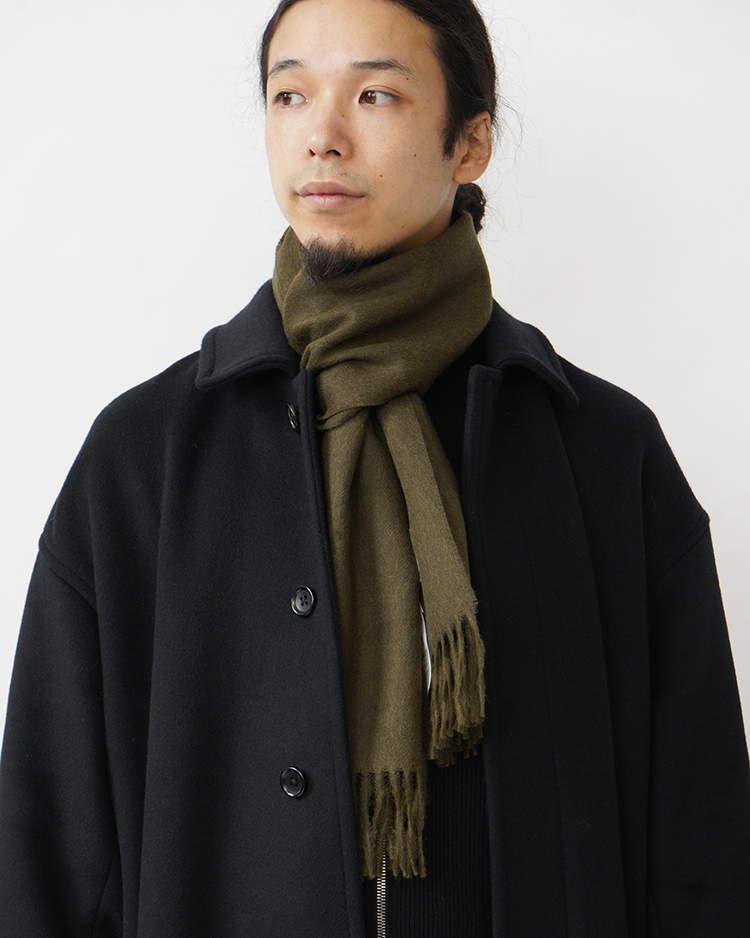Brushed Scarf / KHAKI | THE INOUE BROTHERS(イノウエ・ブラザーズ