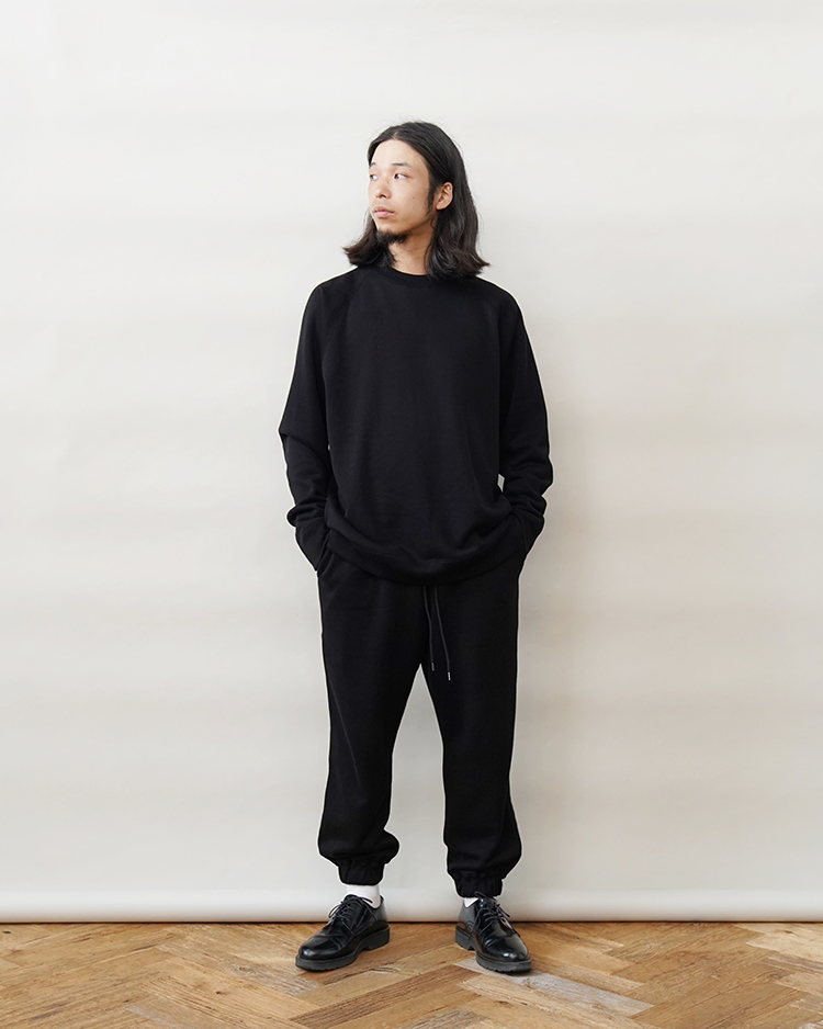 ZERO TSURI URAKE SWEATSHIRT / BLACK | ATON (MEN)(エイトン) | SWEAT