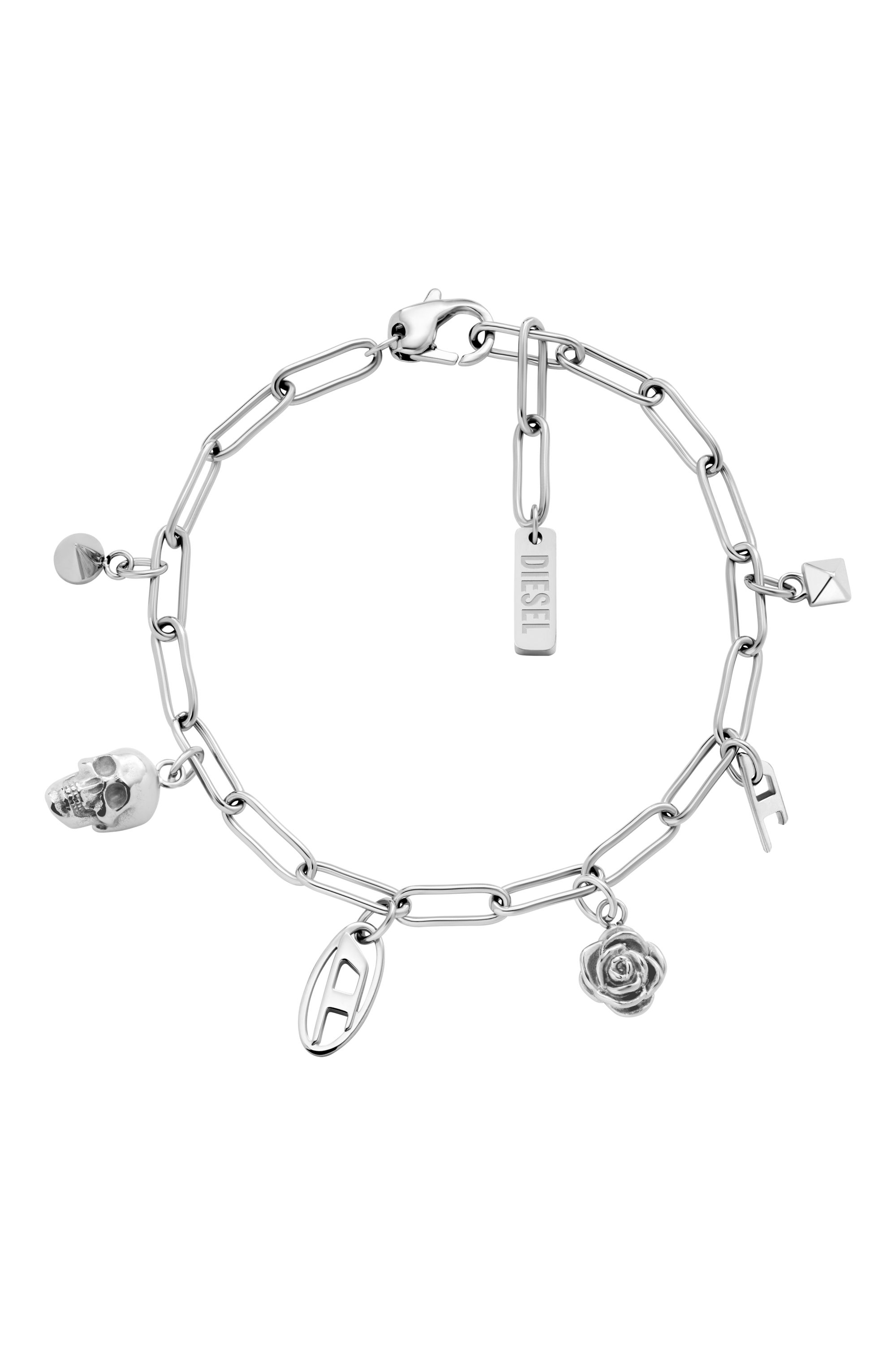 Diesel チェーンブレスレット ツートンステンレススティール DX1453